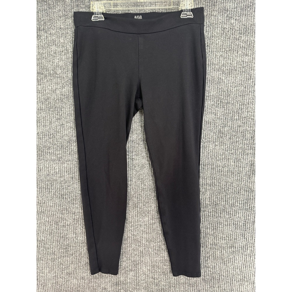 a.n.a Leggings Womens Medium Black Excellent Pull On Stretch Tapered Pants